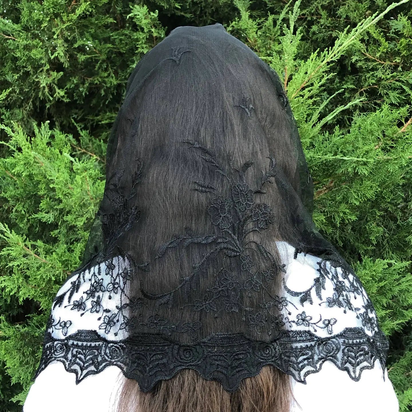 St. Veronica Infinity Church Veil - Black