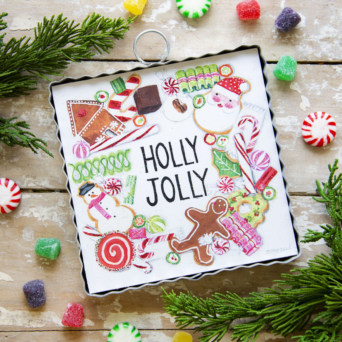 The Round Top Collection - Mini Holly Jolly Wreath Print