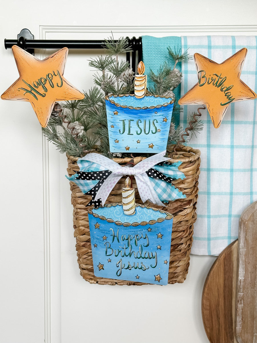 The Round Top Collection - Mini Birthday Cake for Jesus Charm