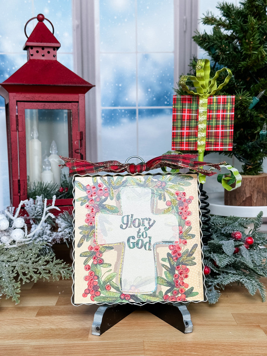 The Round Top Collection - Mini "Glory to God" Cross Print