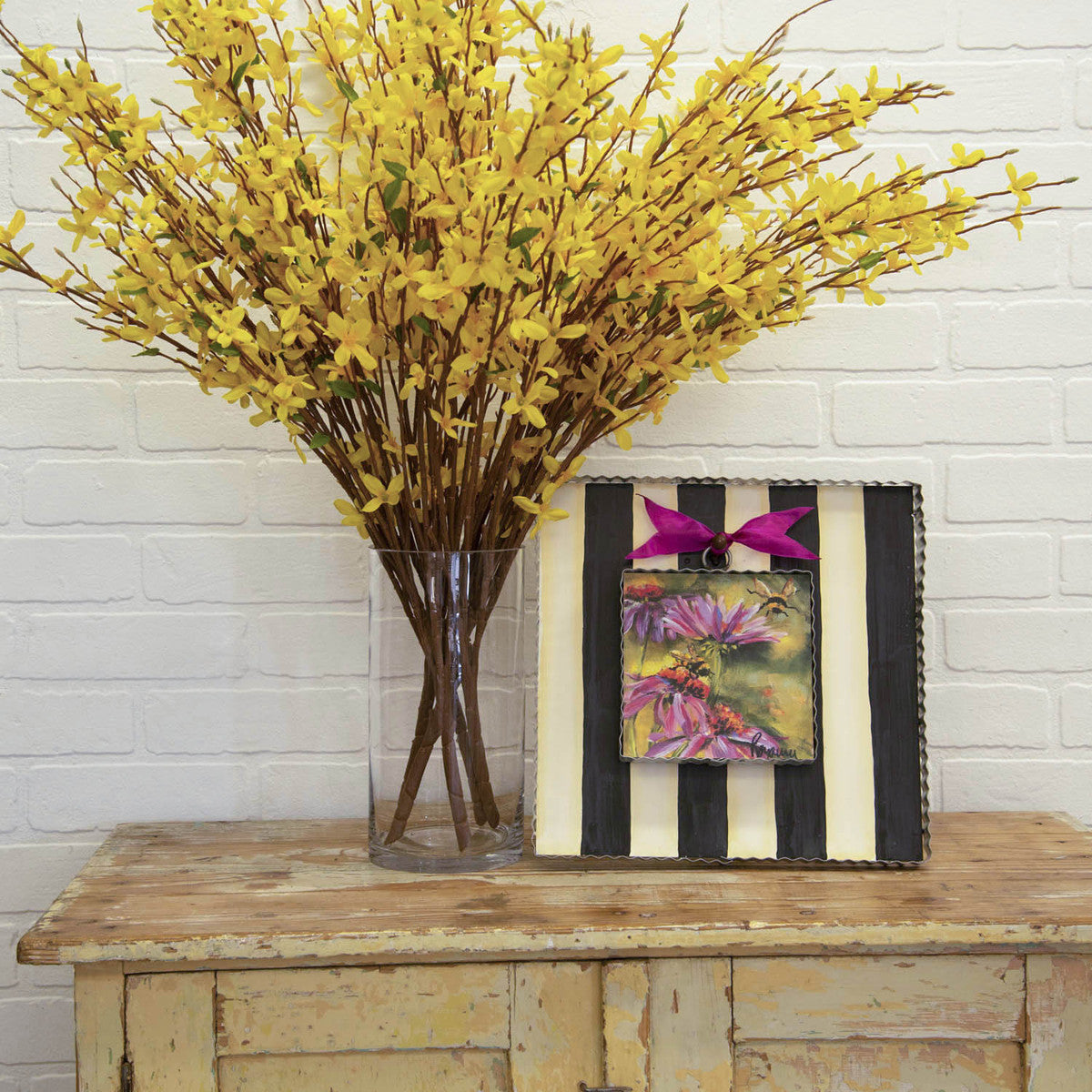 The Round Top Collection - Black & White Striped Mini Gallery Display Board