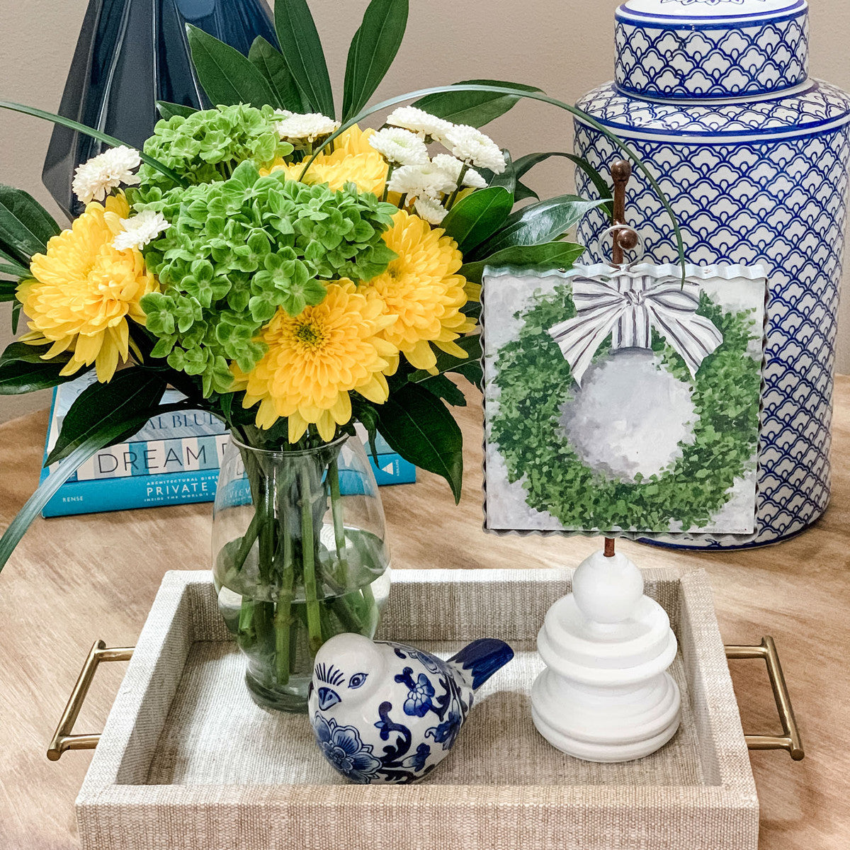 The Round Top Collection - Mini Boxwood Wreath Print