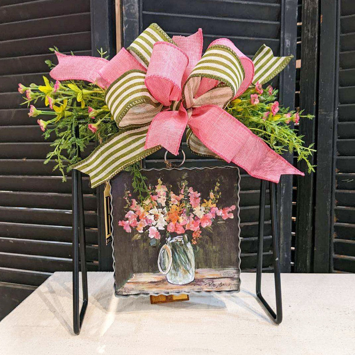 The Round Top Collection - Gallery Art Stand, Black