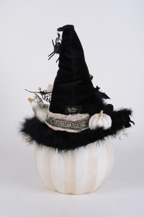 Karen Didion - Lighted White Fiber Optic Pumpkin