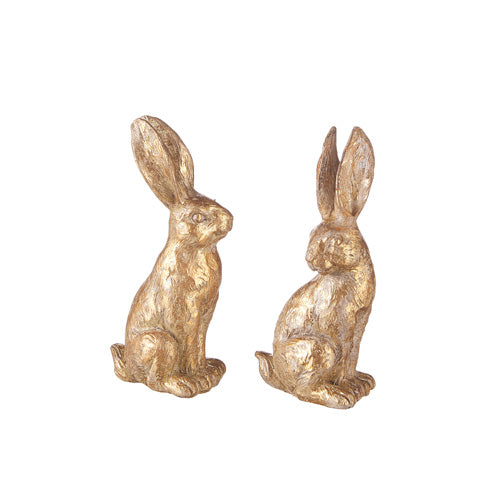 RAZ - 4.75" GOLD LEAF RABBITS Set of 2