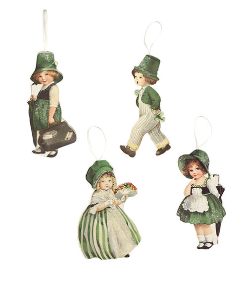 Bethany Lowe - Luck O' The Irish Dummy Board Ornaments Set of 4