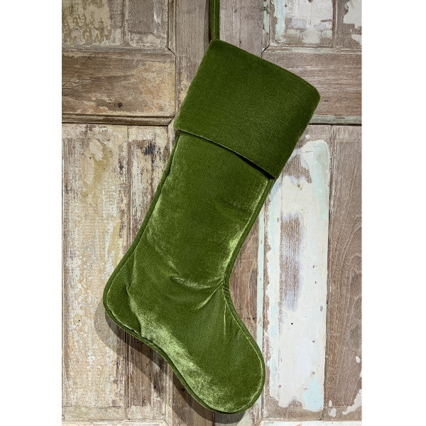 D. Stevens - Pine Green Velvet Stocking