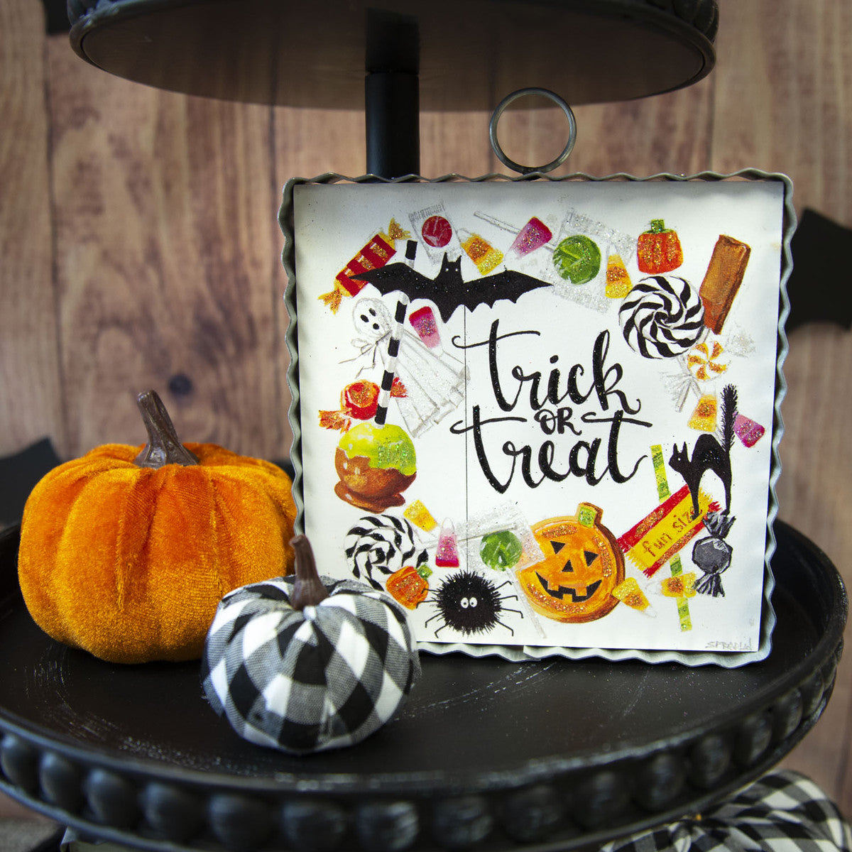 The Round Top Collection - Mini Trick or Treat Wreath Print