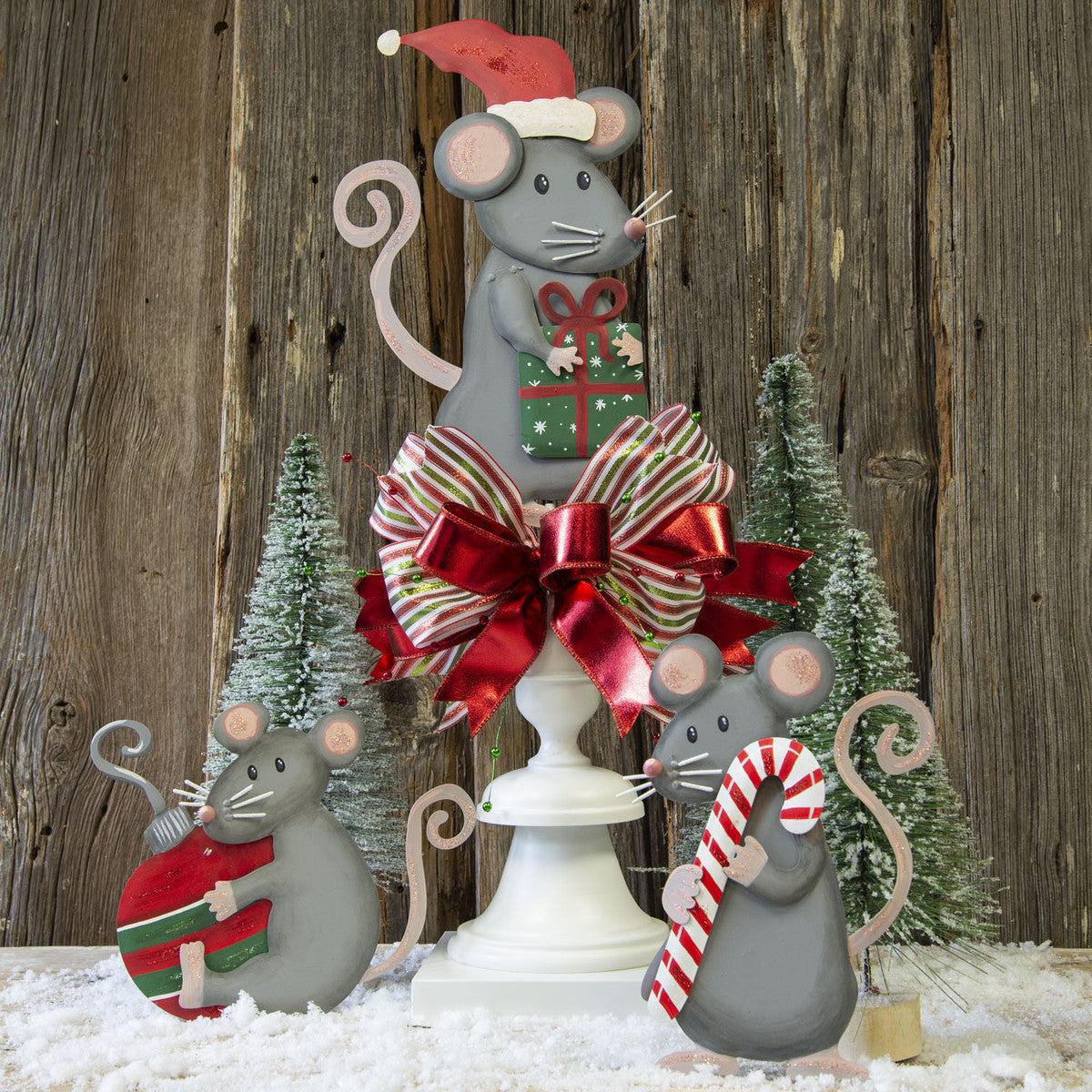 The Round Top Collection - Tall White Metal Display Stand