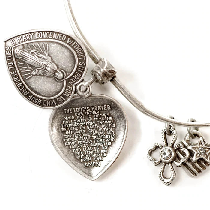 Faith (Lord's Prayer) Bangle - Silver