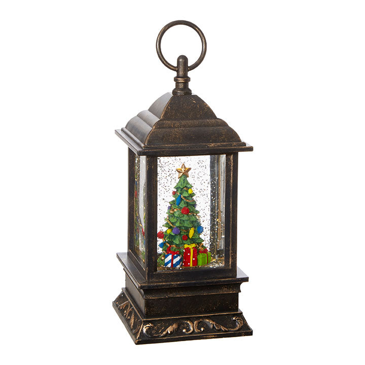 RAZ - 9.5" CHRISTMAS TREE MUSICAL LIGHTED WATER LANTERN