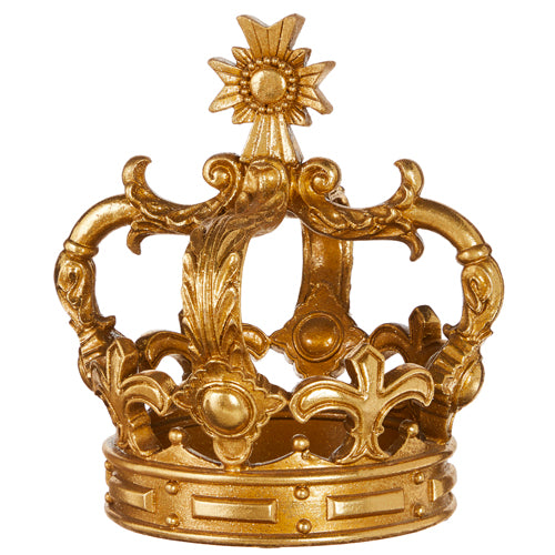 RAZ - 8" GILDED CROWN WITH CROSS