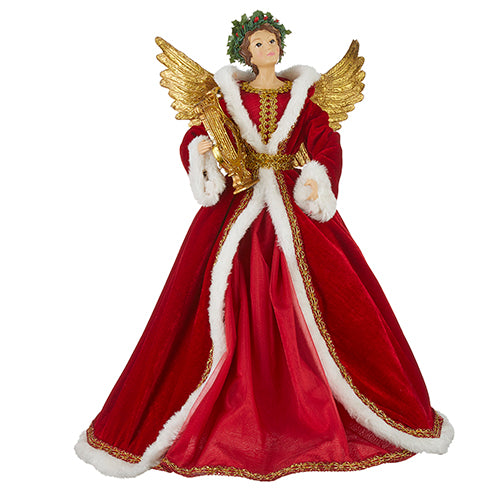 RAZ - 18.75" ANGEL HARPIST TREE TOPPER