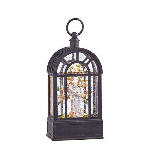 RAZ - 10.25" ST. FRANCIS LIGHTED WATER ARCHED GREENHOUSE