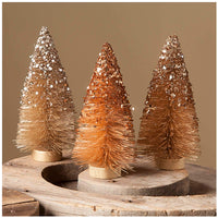 Bethany Lowe - Fall Sparkle Bottle Brush Trees Set of 3
