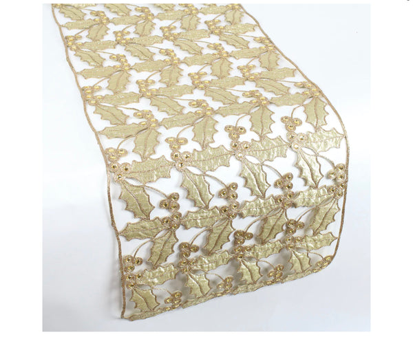 Farrisilk - Holy Gold Lace Tavel Runner