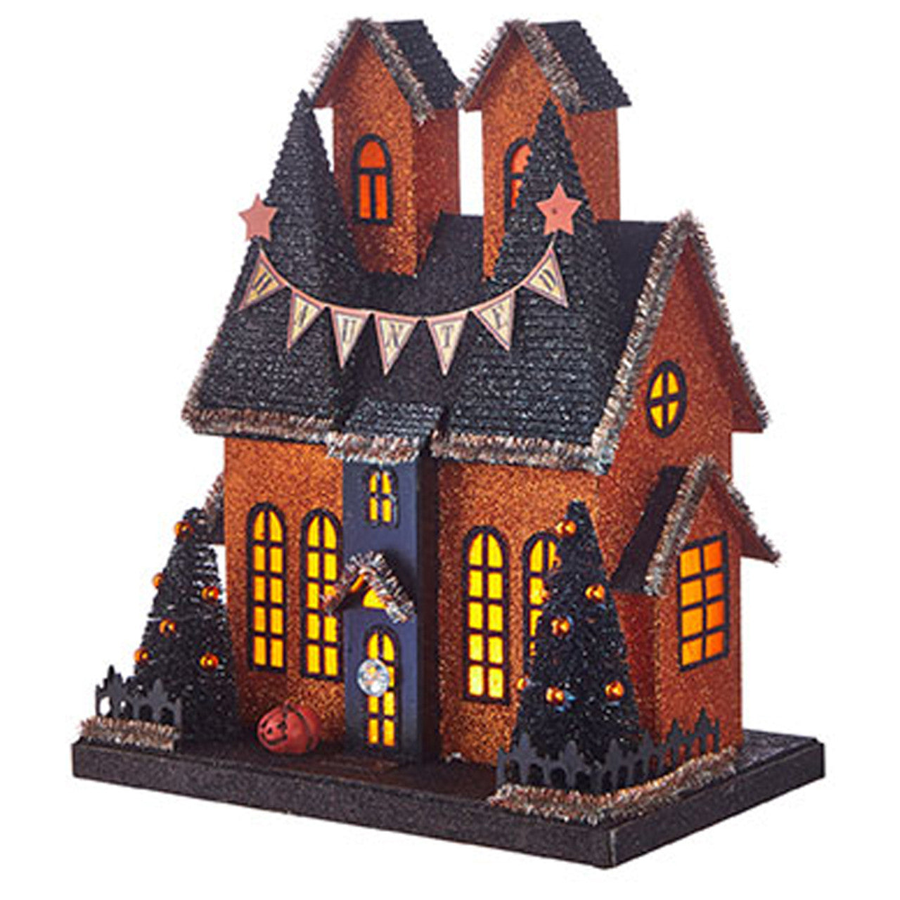 Raz - 12.25" Battery Operated Lighted Haunted House