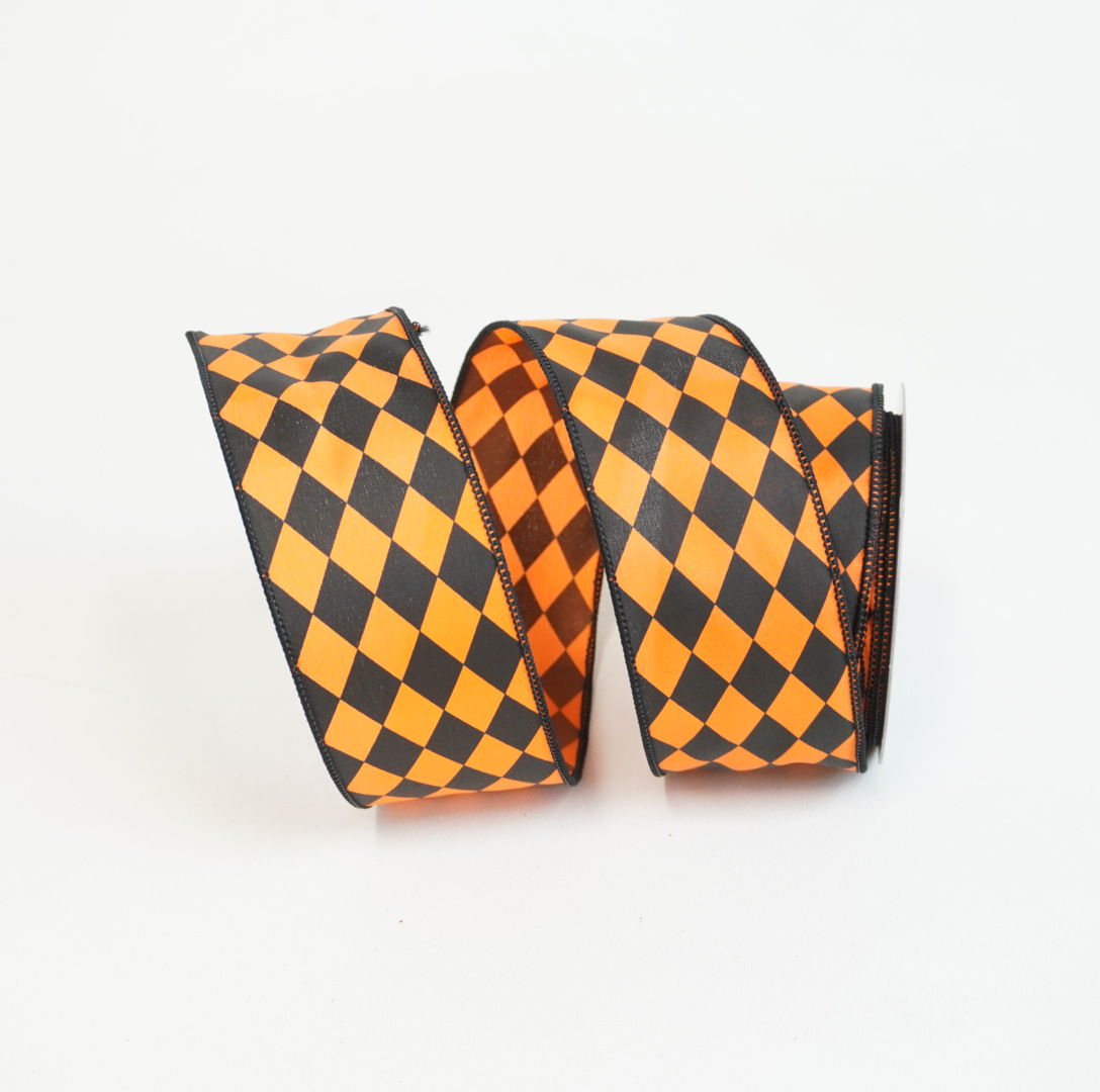 Farrisilk - HALLOWEEN DIAMONDS RIBBON 2.5"x10YD