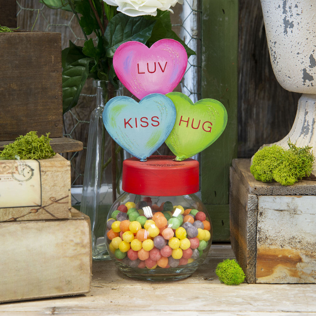 The Round top Collection - Talking Heart Bubble Jar