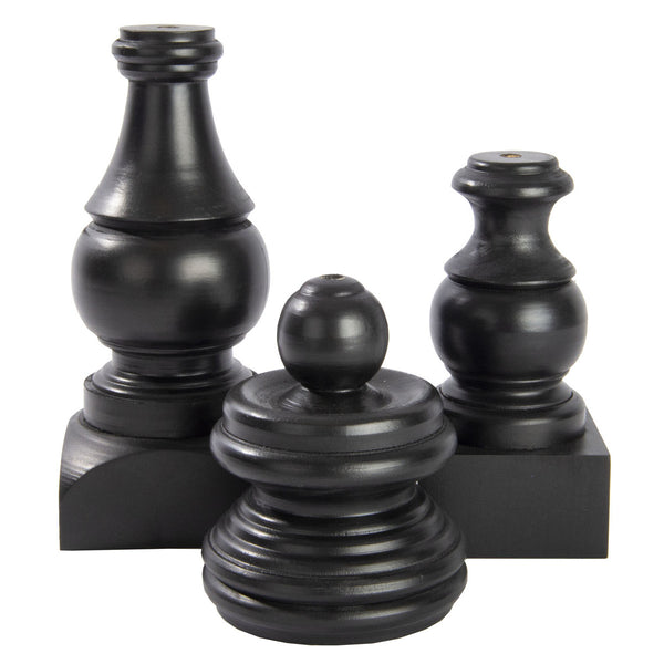 The Round Top Collection - Short Black Display Base (Three Styles To Choose From )