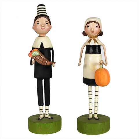 Bethany Lowe - Harvest Pilgrims Set of 2