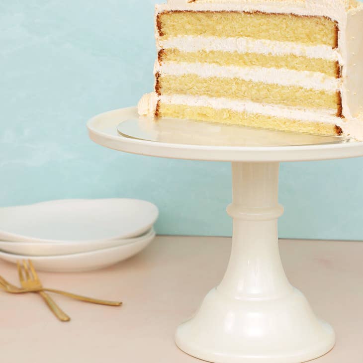 Joyeux Company - Melamine Cake Stand- Linen White