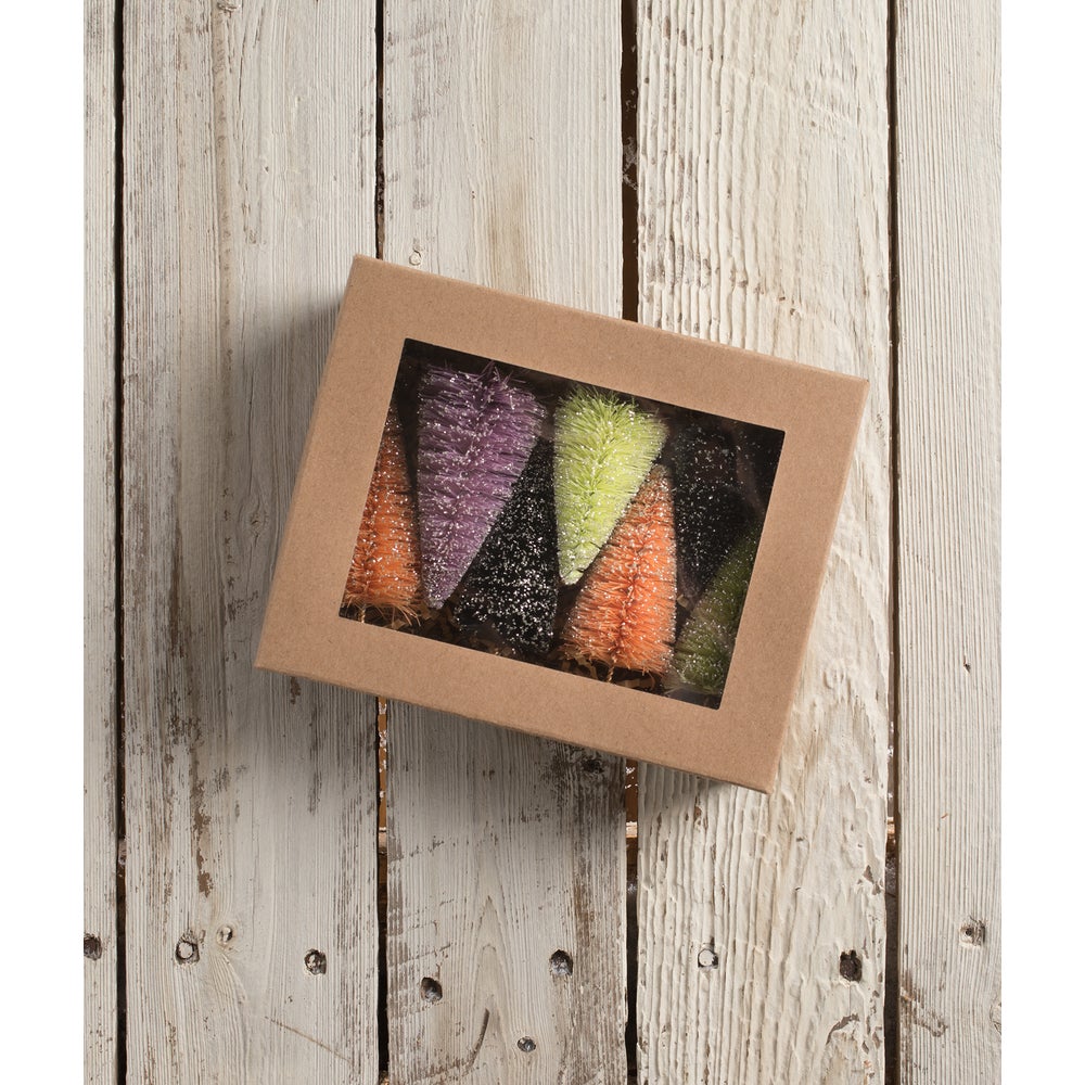 Bethany Lowe - Neon Halloween Mini Trees in Box S7