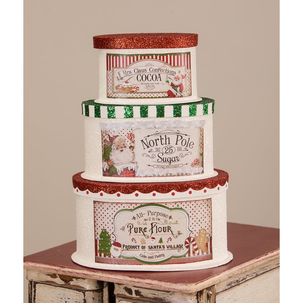 Bethany Lowe - Sweet Tidings Christmas Boxes Set of 3