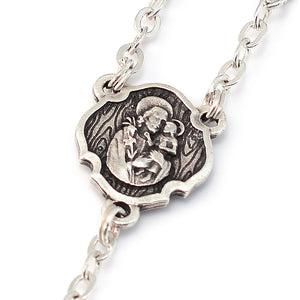 Saint Joseph Black & Silver Rosary