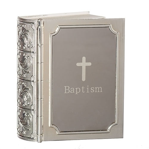 3.5"H BAPTISM BIBLE KEEPSAKE CAROLINE COLLECTION