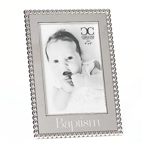 8"H BAPTISM FRAME 4X6 CAROLINE COLLECTION