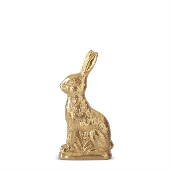 14 Inch Resin Gold Foil Resin Easter Bunny