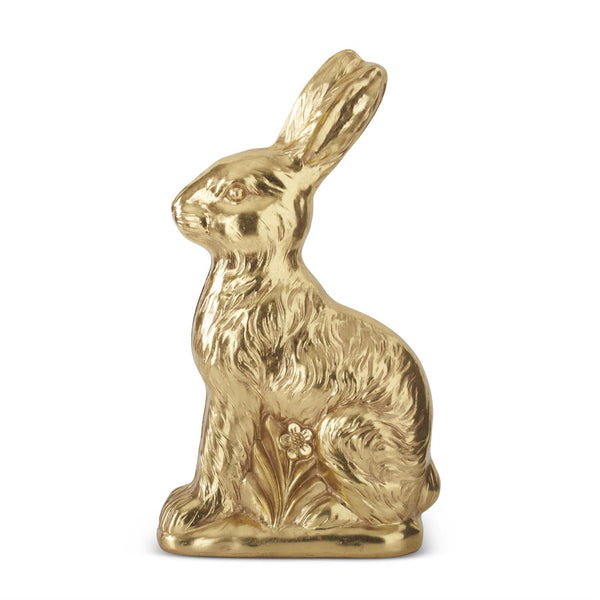 19 Inch Resin Gold Foil Resin Easter Bunny