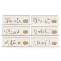 Engraved Wood Harvest Message Tablet (six styles to choose from)
