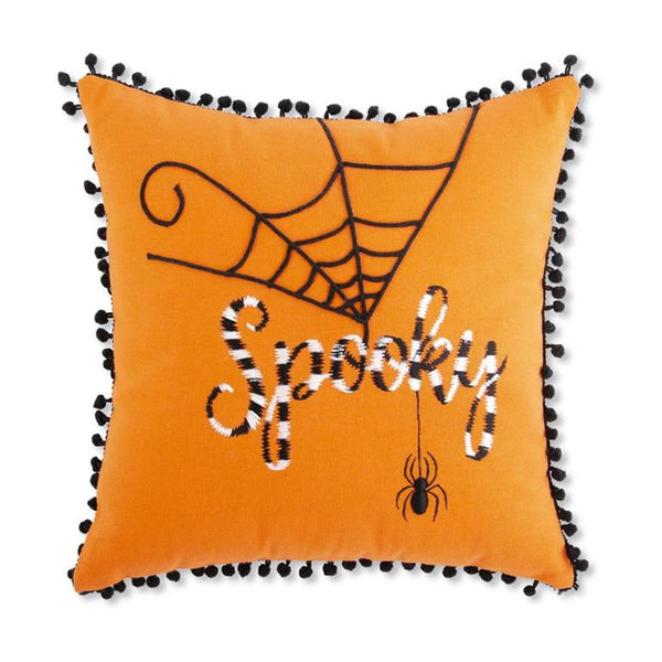 12 Inch Orange SPOOKY Halloween Pillow