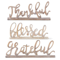 Tan Resin Wood Grain Tabletop Cutouts (three styles to choose from)