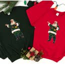 Champagne Santa Sweatshirt - BLACK