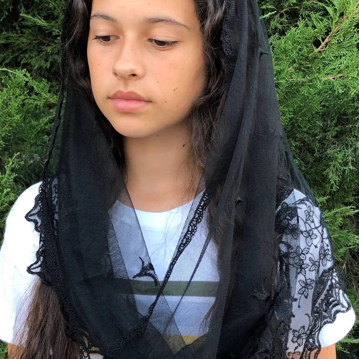 St. Veronica Infinity Church Veil - Black