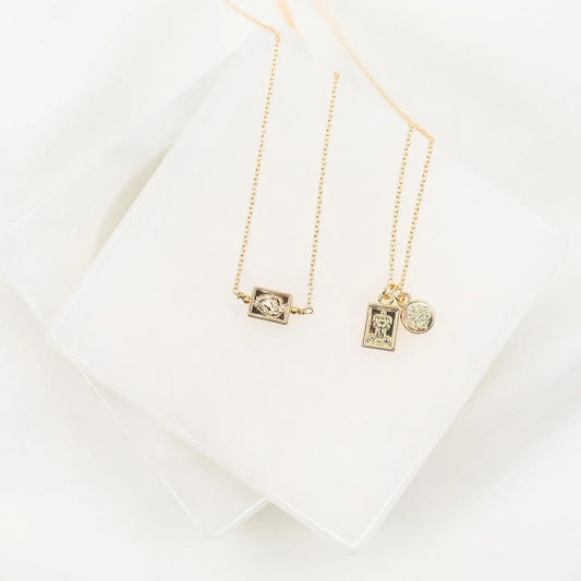 My Saint My Hero - Garment of Grace Petite Scapular Necklace (Gold)
