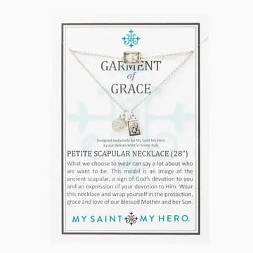 My Saint My Hero - Garment of Grace Petite Scapular Necklace (Gold)