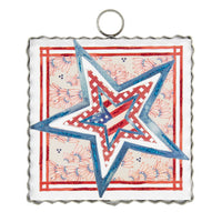 The Round Top Collection - Mini Patriotic Star In a Star Print