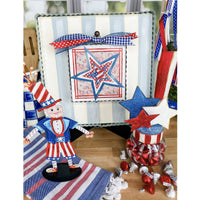 The Round Top Collection - Mini Patriotic Star In a Star Print