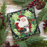The Round Top Collection - Mini Holly Santa Print
