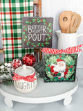 The Round Top Collection - Mini Holly Santa Print