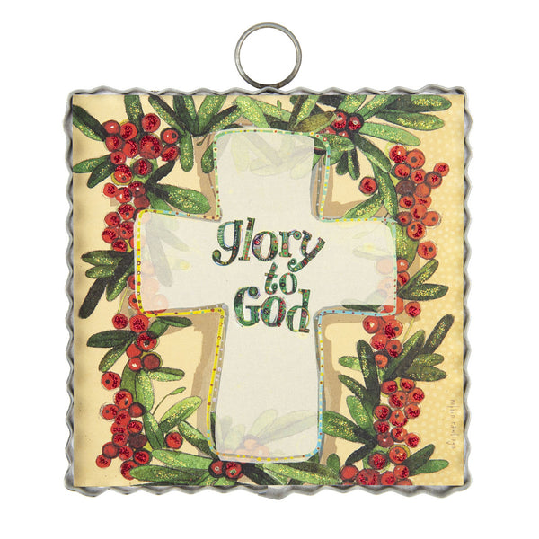 The Round Top Collection - Mini "Glory to God" Cross Print