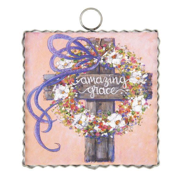 The Round Top Collection - Mini "Amazing Grace" Cross Print