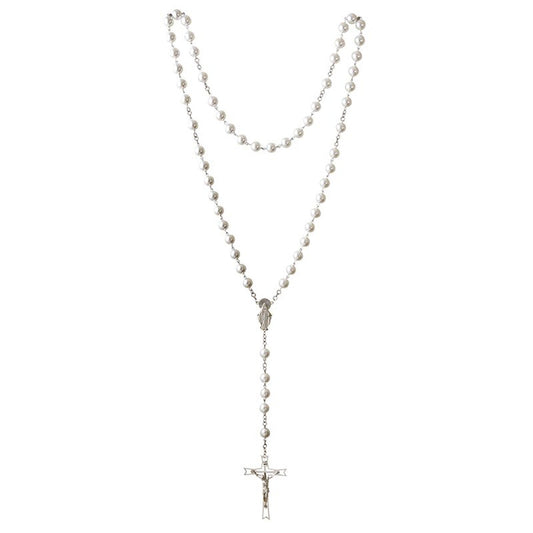 "PEARL" - Our Lady of Grace Pearl Bead Wall Rosary