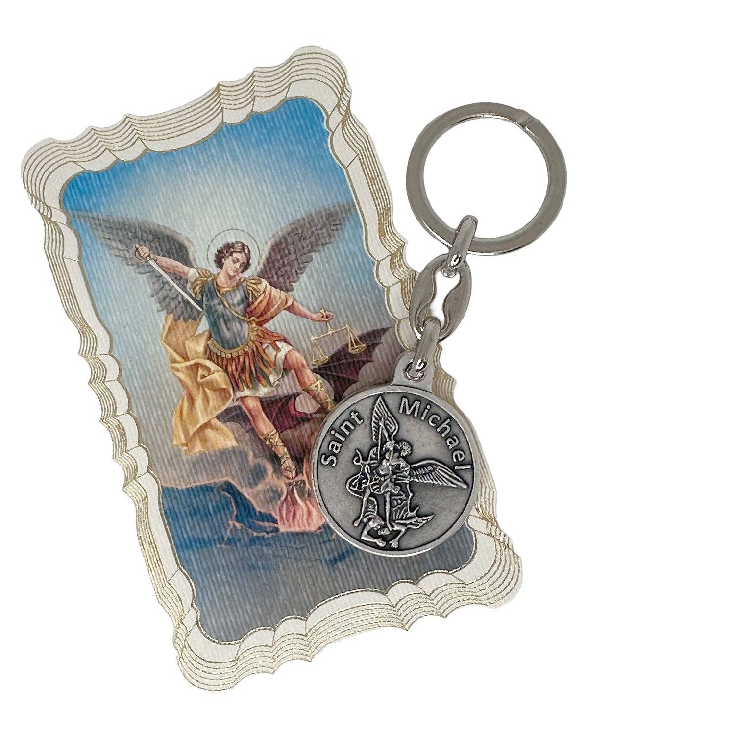 St. Michael Prayer Keychain – THE RED DOOR