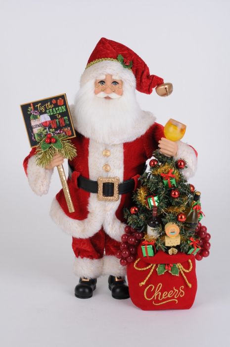 Karen Didion - Lighted "Season to Wine" Santa