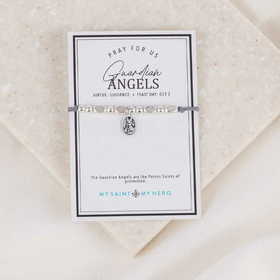 My Saint My Hero - The Little Saints - Guardian Angels Bracelet (Silver/Grey)